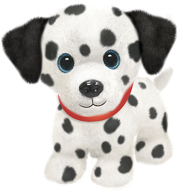 7\" Wuffles Dalmation Pup, 7\" sitting