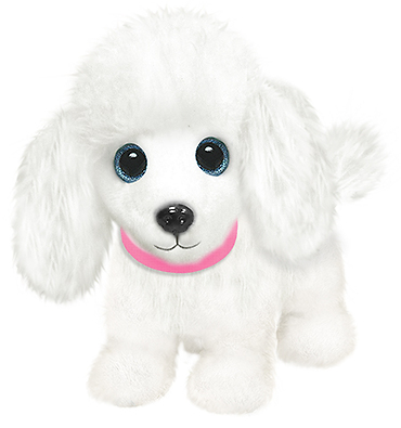 7\" Wuffles Poodle pup 7\" sitting