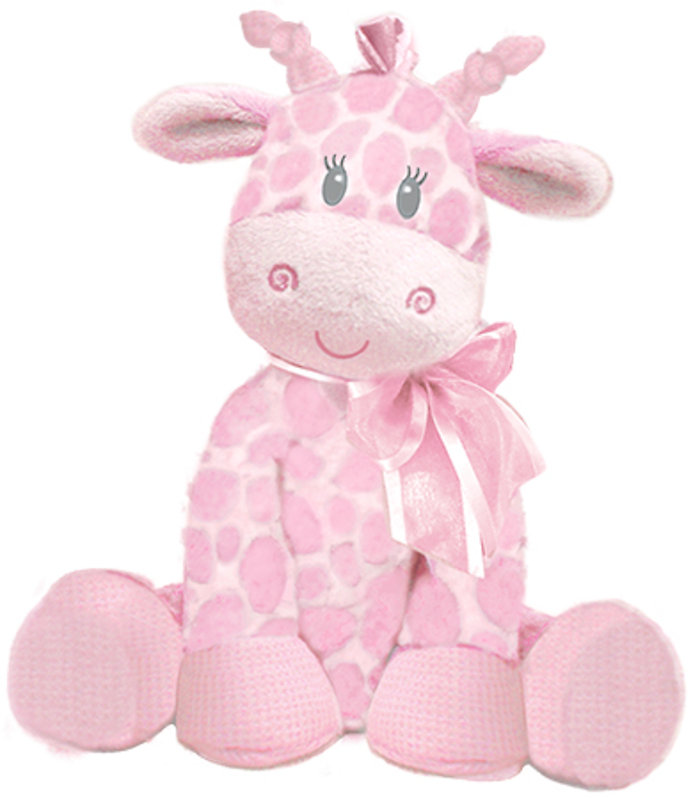 8.5\" Giraffe Pink 8.5\" sitting
